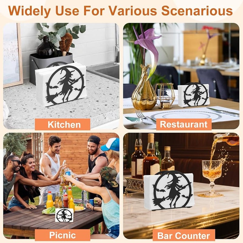 Nordic Iron Art Witch Style Napkin Holder Tissue Organizer For Home Hotel Dining Table - Image 3
